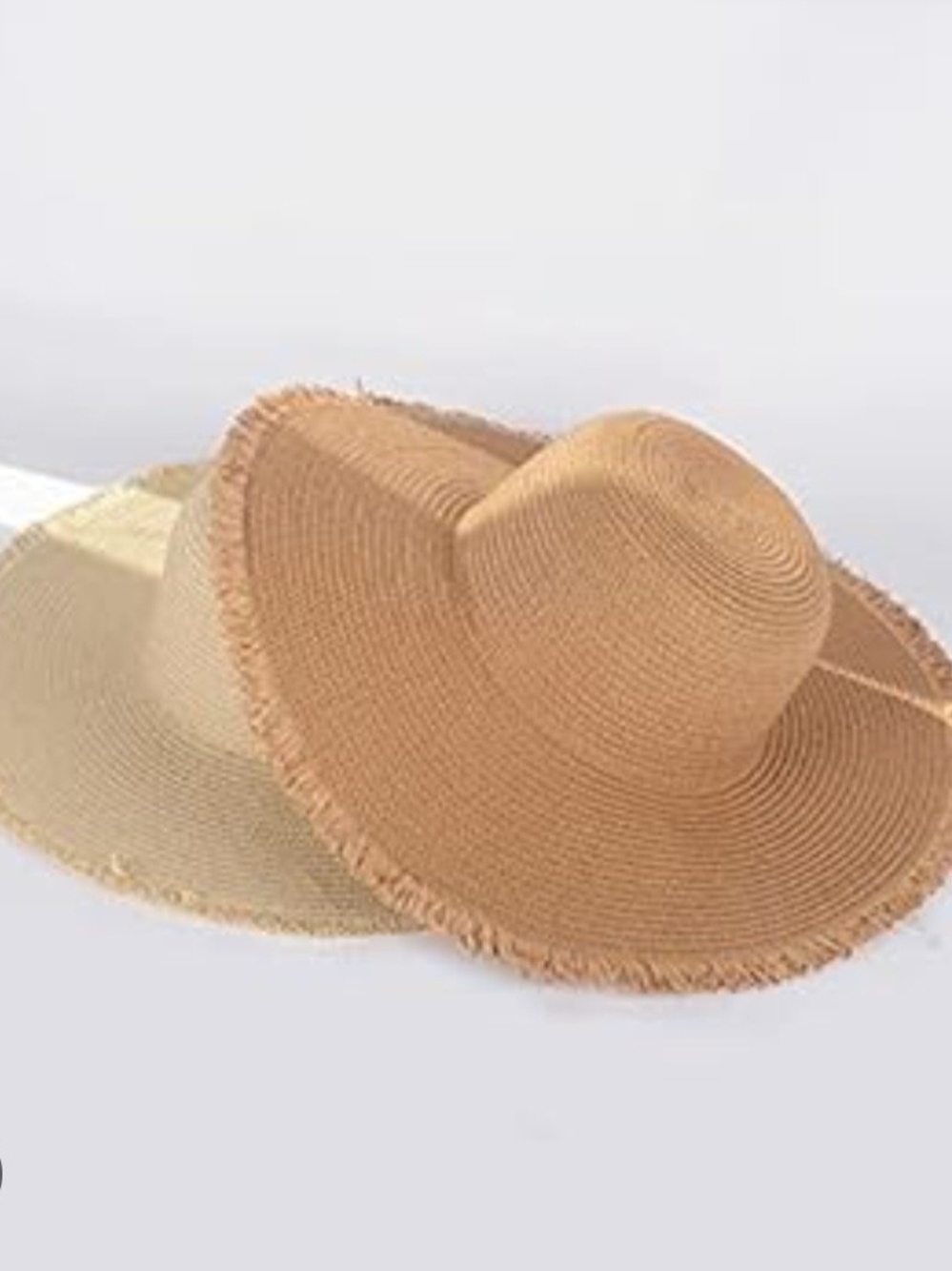 Summer Wide Brim Straw Sun Hat - Tan